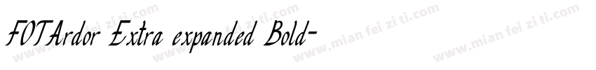 FOTArdor Extra expanded Bold字体转换